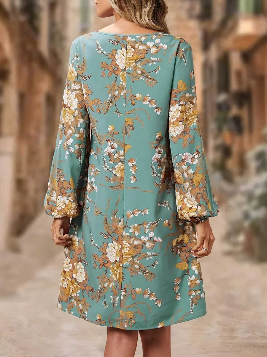 VALERIA  – VESTIDO LARGO CON ESTAMPADO FLORAL