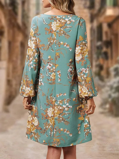 VALERIA  – VESTIDO LARGO CON ESTAMPADO FLORAL