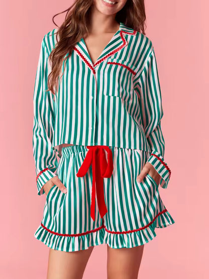 DUNA – PIJAMA CAMISA RAYAS Y SHORT