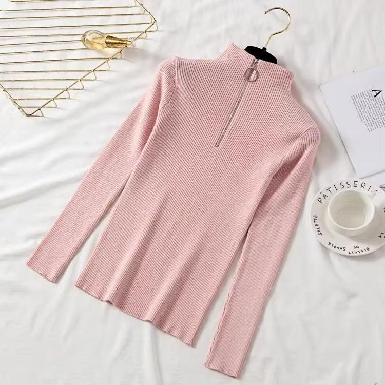 ELISA – JERSEY AJUSTADO CUELLO CREMALLERA