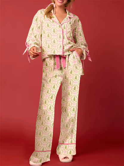 YARA – PIJAMA NAVIDEÑA SATINADA