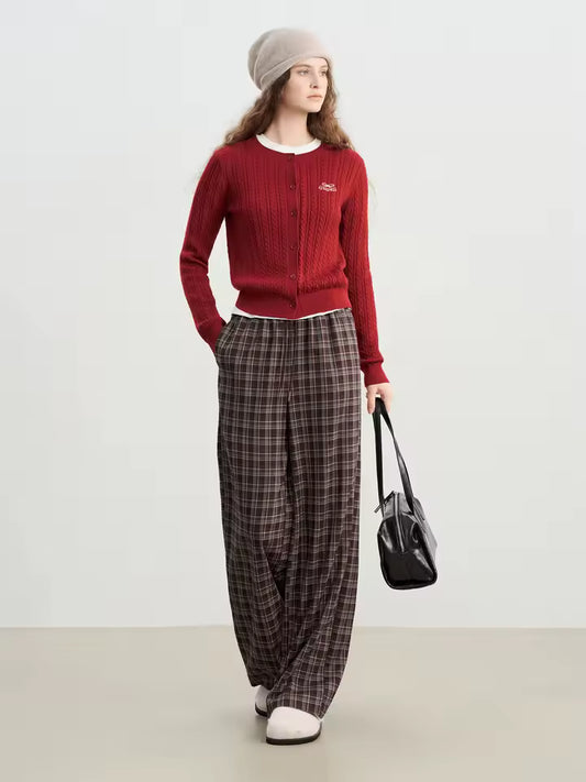 ADRIANA - PANTALÓN RECTO CUADROS RETRO