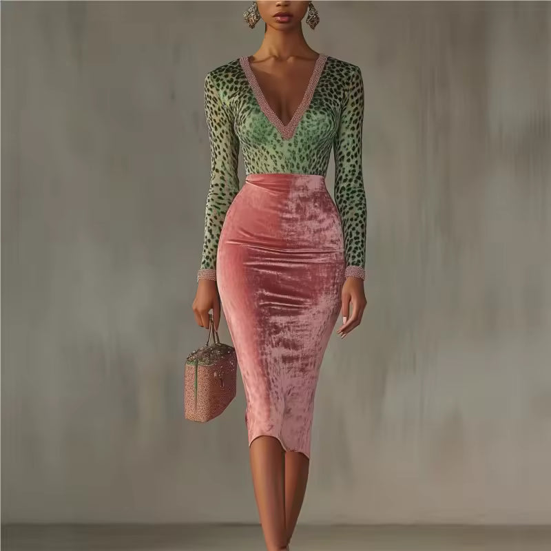 LETICIA – VESTIDO AJUSTADO DE TERCIOPELO