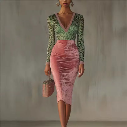 LETICIA – VESTIDO AJUSTADO DE TERCIOPELO