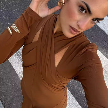 TRIANA – VESTIDO MAXI FRUNCIDO ELEGANTE