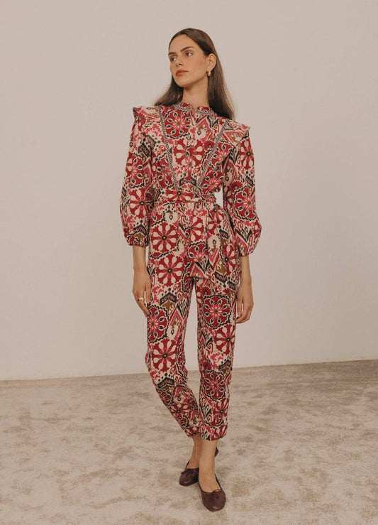 CHARLOTTE - JUMPSUIT AND BLOUSE SET