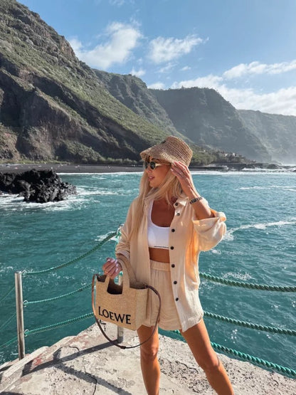 ELEANOR - CONJUNTO DE CAMISA Y BERMUDA