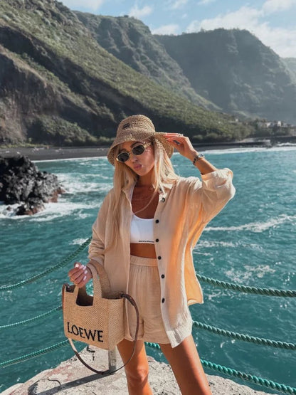 ELEANOR - CONJUNTO DE CAMISA Y BERMUDA