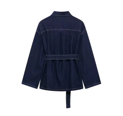 MARTHA - CONJUNTO DENIM CHAQUETA Y PANTALÓN ANCHO