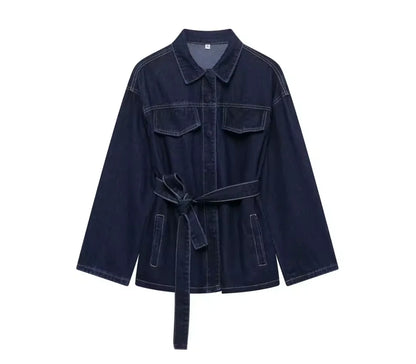 MARTHA - CONJUNTO DENIM CHAQUETA Y PANTALÓN ANCHO